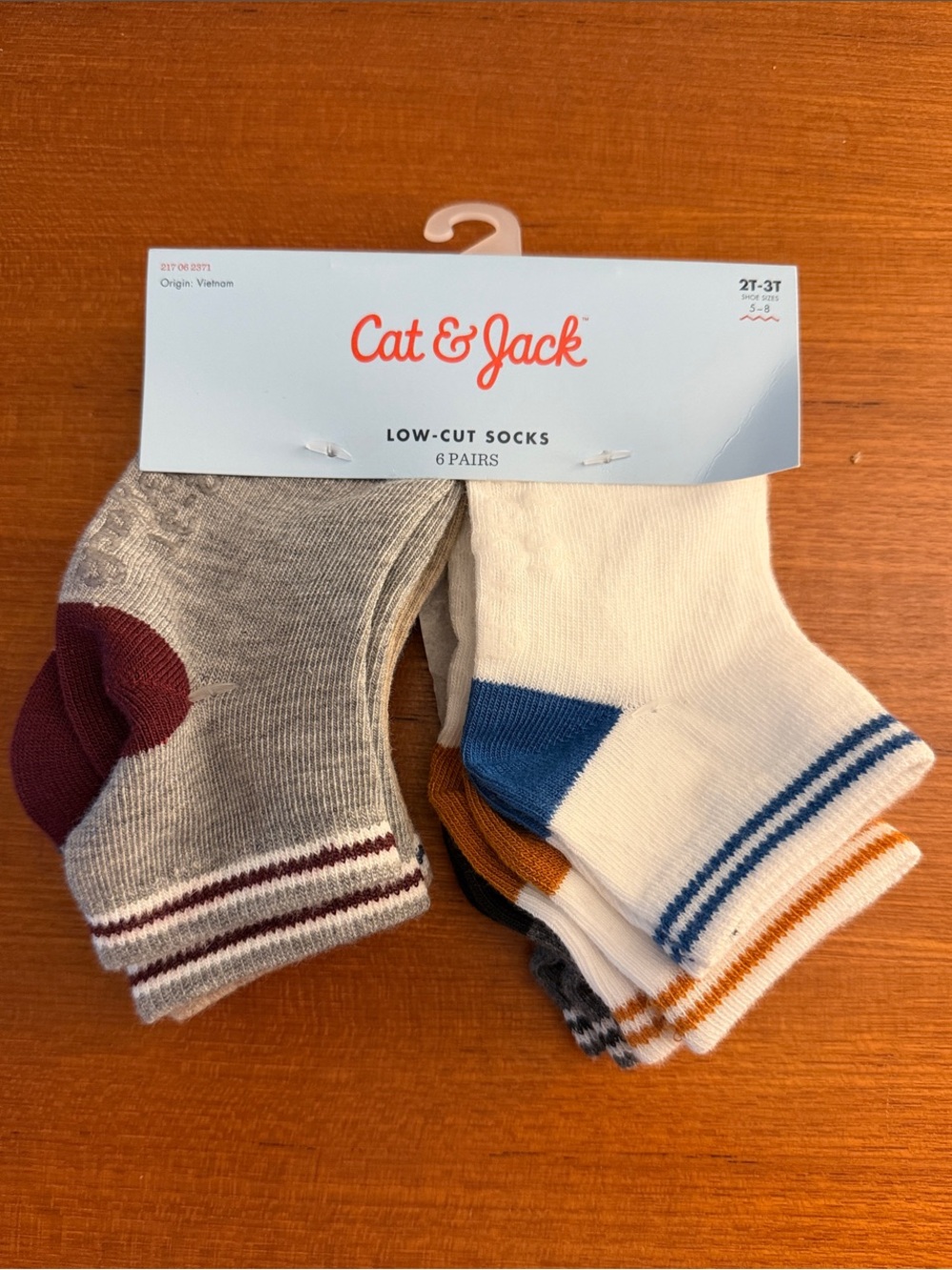 Toddler Boys' 6pk Colorblock Ankle Socks - Cat & Jack™ 2T-3T